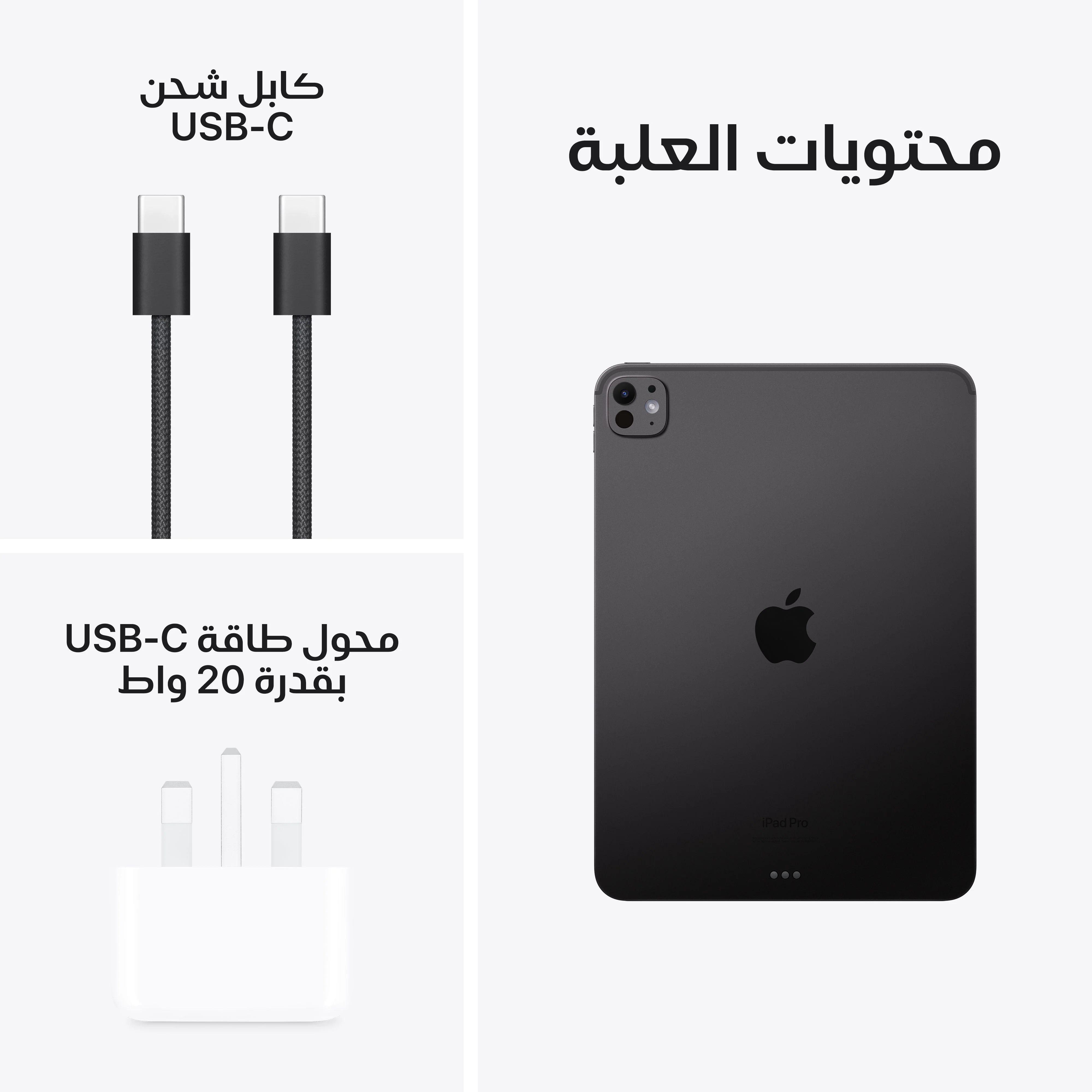 آيباد برو 11 بوصة واي فاي 1 تيرابايت زجاج عادي - أسود فضائي (M4) - Image 10