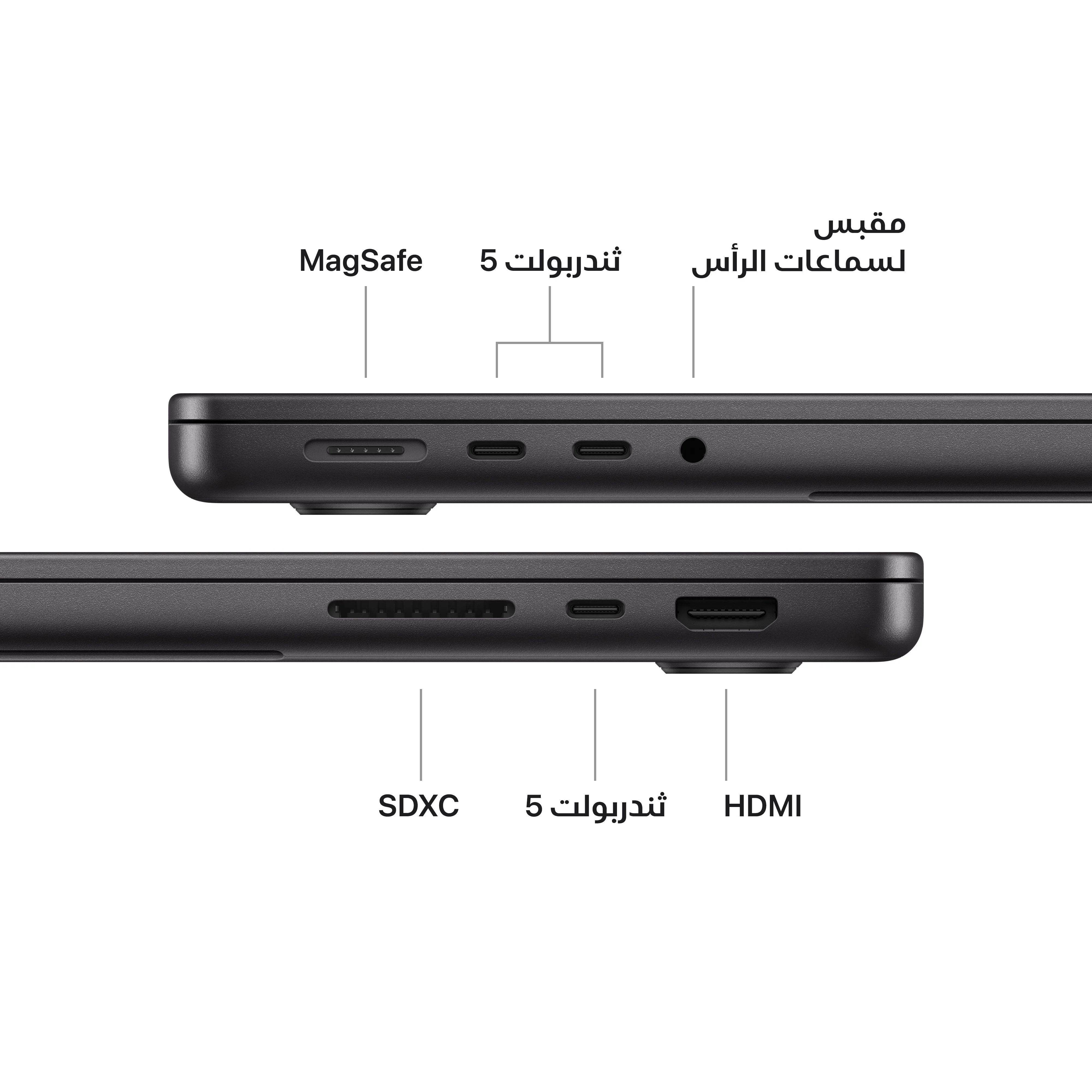 ماك بوك برو 14 بوصة: شريحة Apple M4 Pro بمعالج مركزي 14 نواة ومعالج رسومات 20 نواة، قرص صلب SSD بسعة 1 تيرابايت - أسود فضائي - Image 7