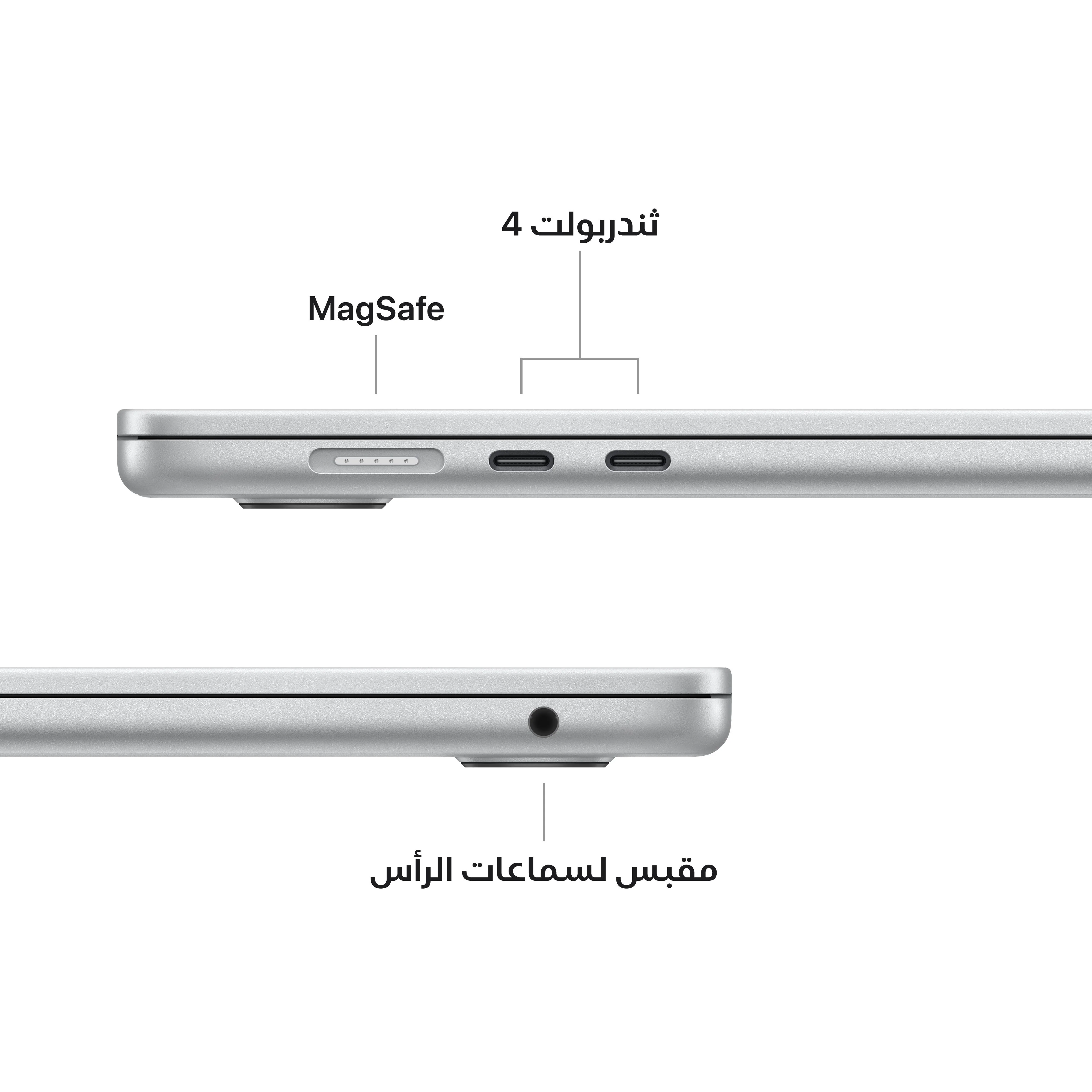 ماك بوك إير 15 بوصة: شريحة Apple M4 بمعالج مركزي 10 نوى ومعالج رسومات 10 نوى، قرص صلب SSD بسعة 256 جيجابايت - فضي - Image 7