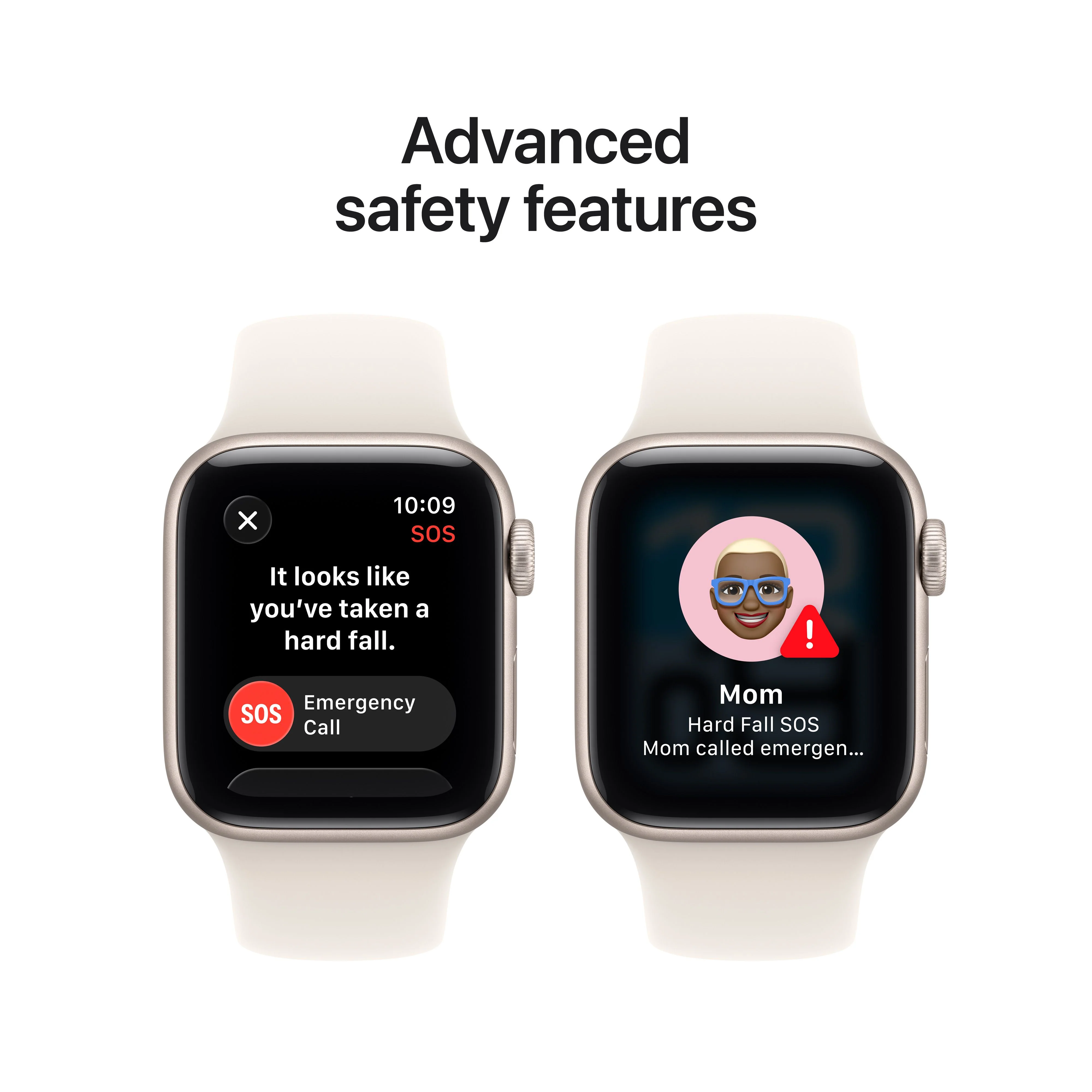 Apple Watch SE 3 موديل GPS إطار ألومنيوم مقاس 40 مم بلون ضوء النجوم مع حزام رياضي بلون ضوء النجوم - مقاس متوسط/كبير - Image 7