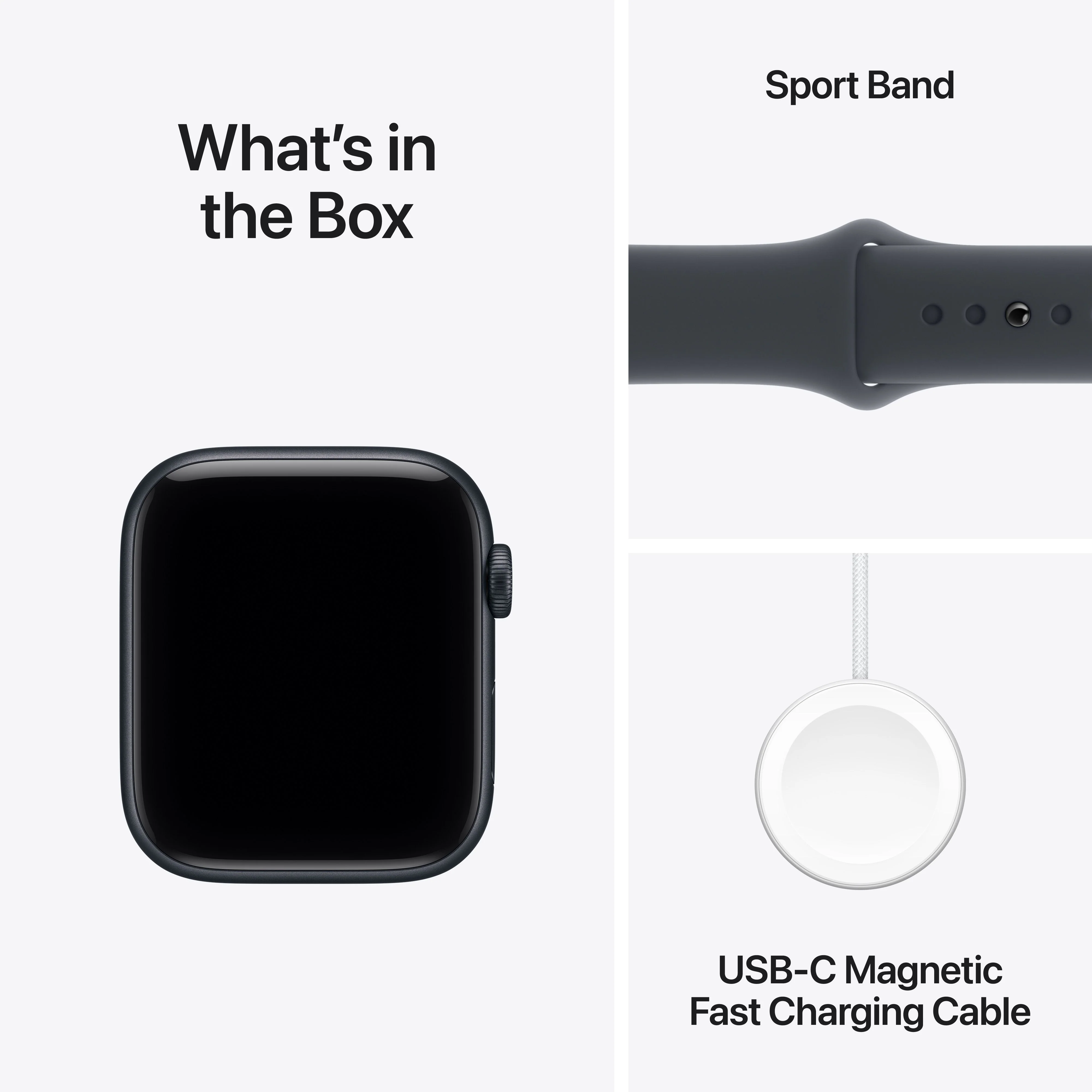 Apple Watch SE 3 موديل GPS إطار ألومنيوم مقاس 44 مم بلون سماء الليل مع حزام رياضي بلون سماء الليل - مقاس صغير/متوسط - Image 8