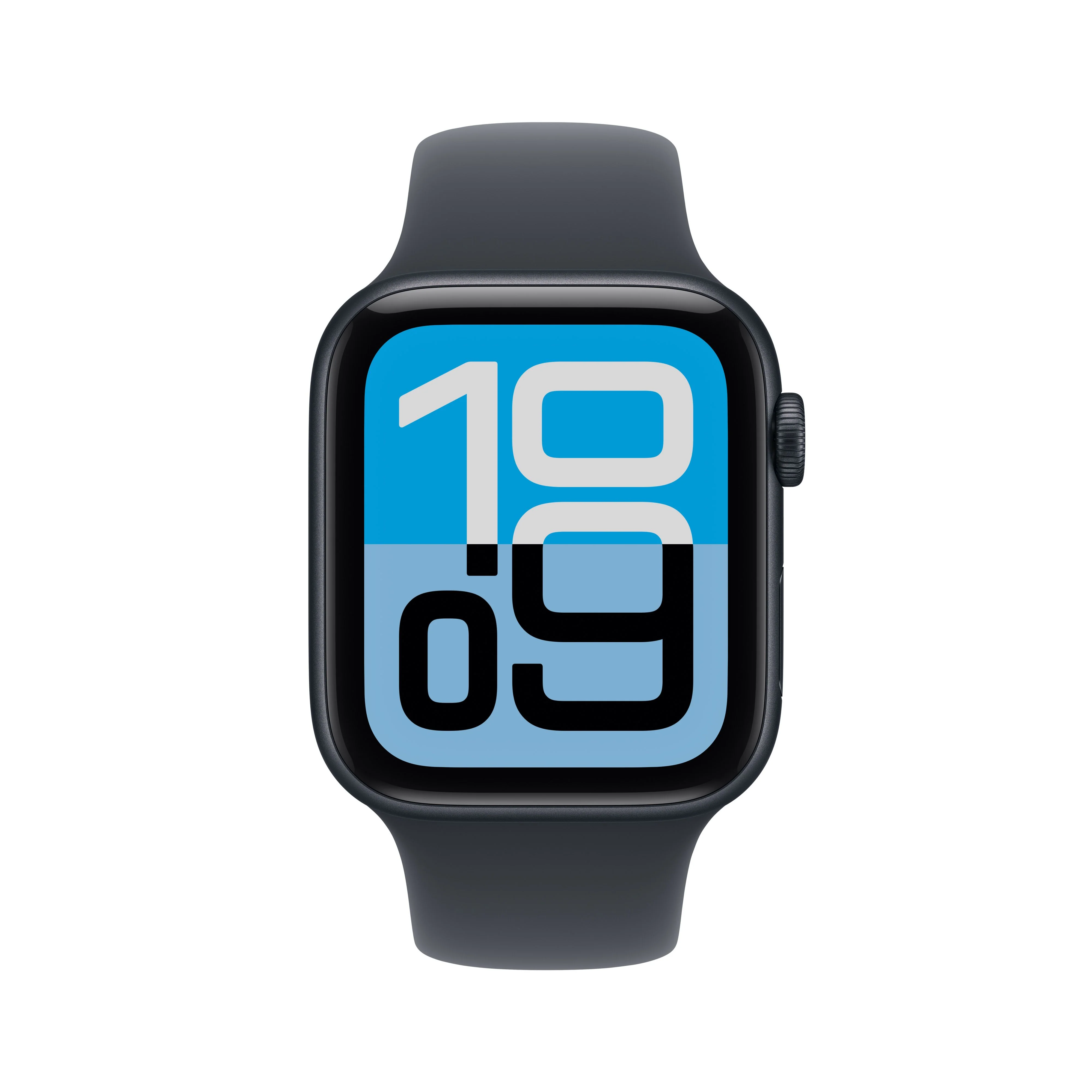 Apple Watch SE 3 موديل GPS إطار ألومنيوم مقاس 44 مم بلون سماء الليل مع حزام رياضي بلون سماء الليل - مقاس متوسط/كبير - Image 2