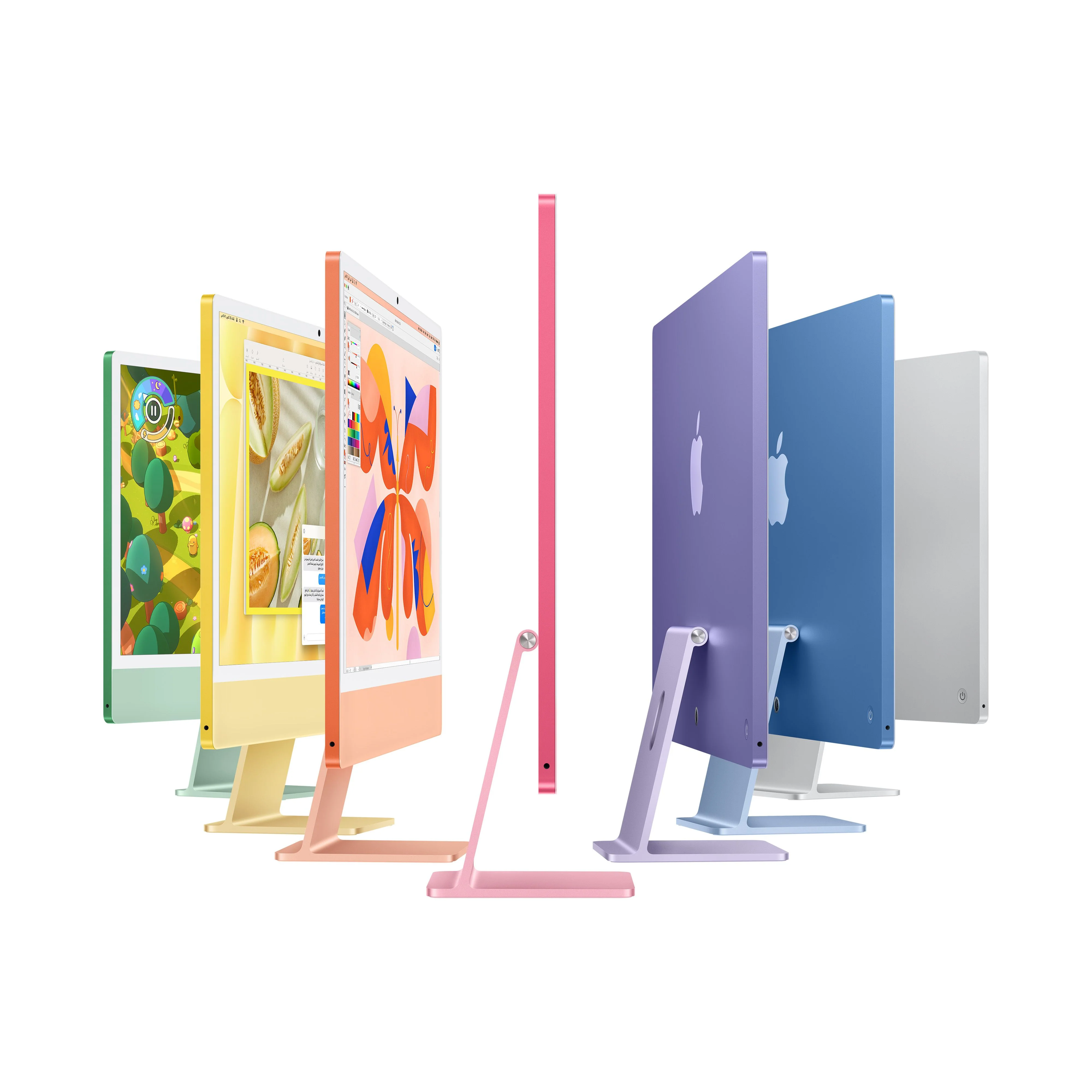 iMac بشاشة 24 بوصة بدقة Retina 4.5K: شريحة Apple M4 بمعالج مركزي 8 أنوية ومعالج رسومات 8 أنوية، 256GB SSD - وردي - Image 4