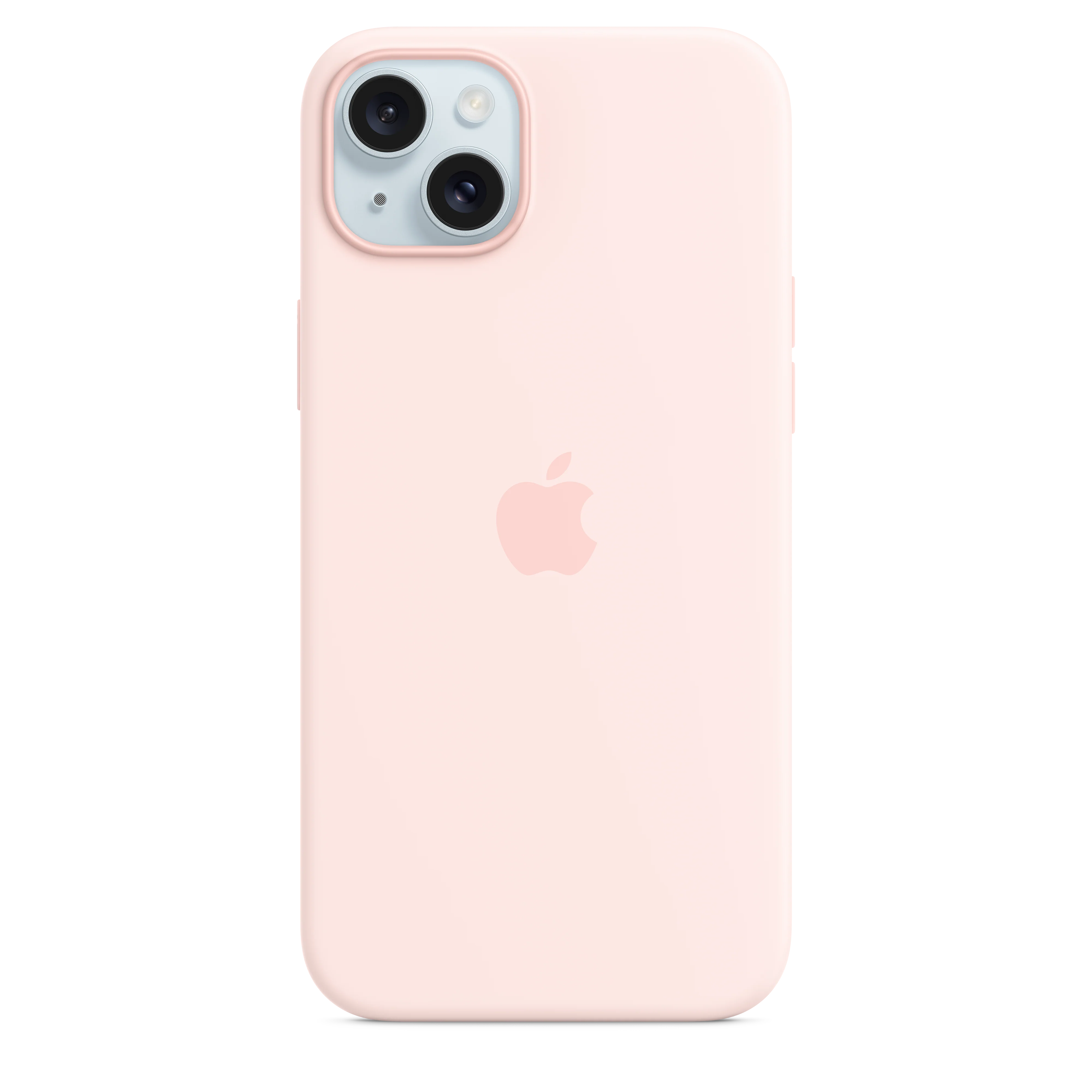 غطاء سيليكون iPhone 15 Plus مع MagSafe - وردي فاتح