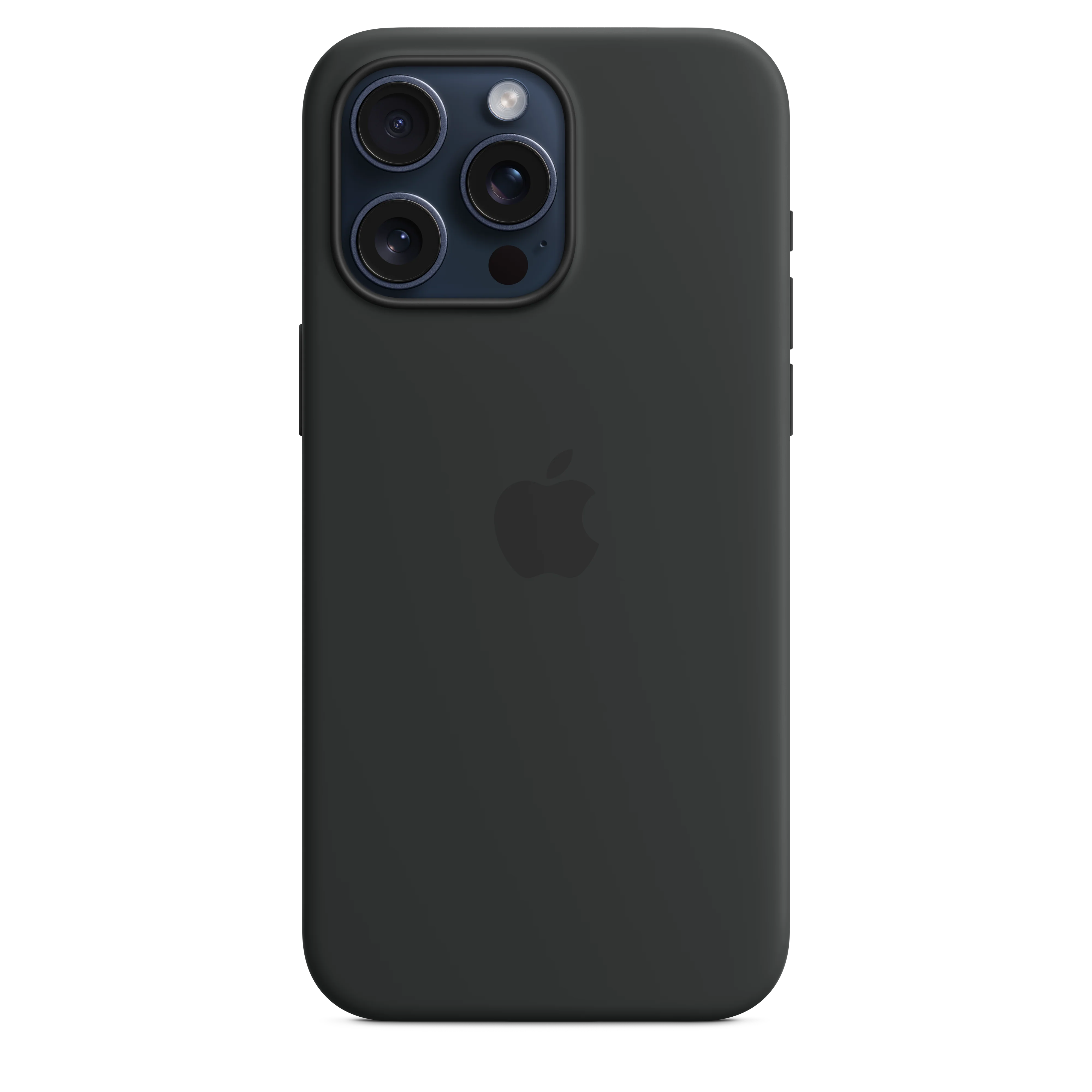 غطاء سيليكون لجهاز iPhone 15 Pro Max مع MagSafe - أسود - Image 2