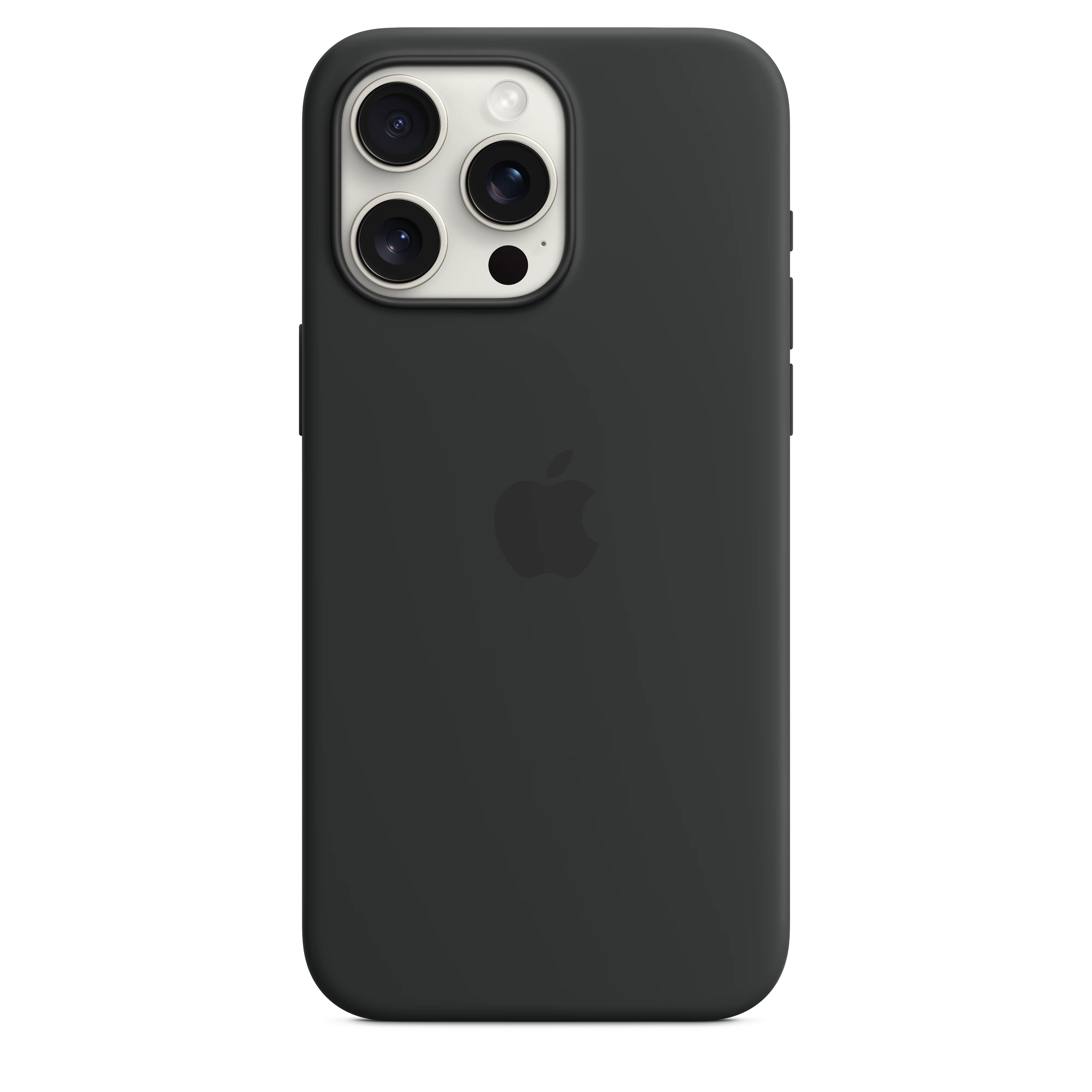 غطاء سيليكون لجهاز iPhone 15 Pro Max مع MagSafe - أسود - Image 3