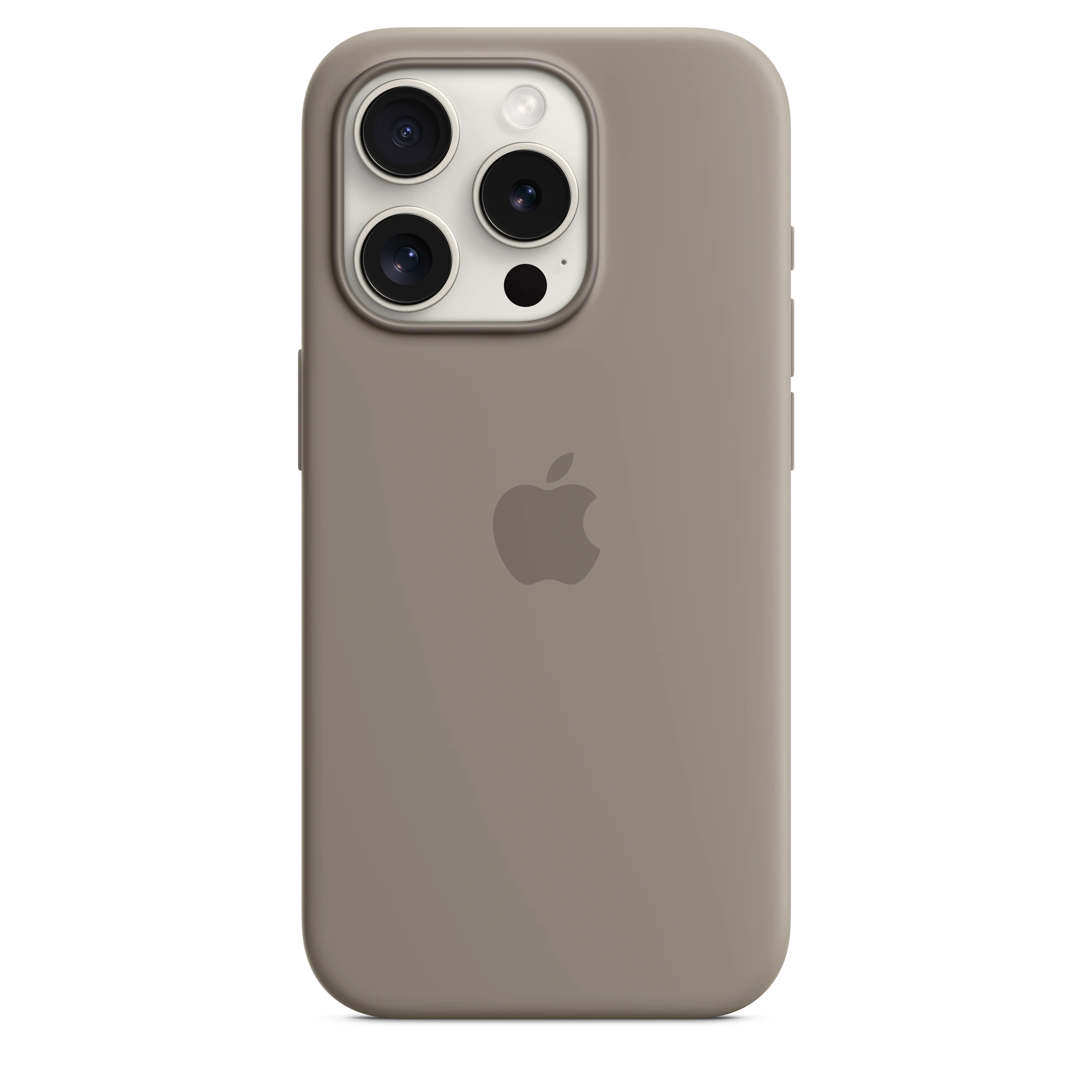 غطاء سيليكون لجهاز iPhone 15 Pro مع MagSafe - طيني - Image 3