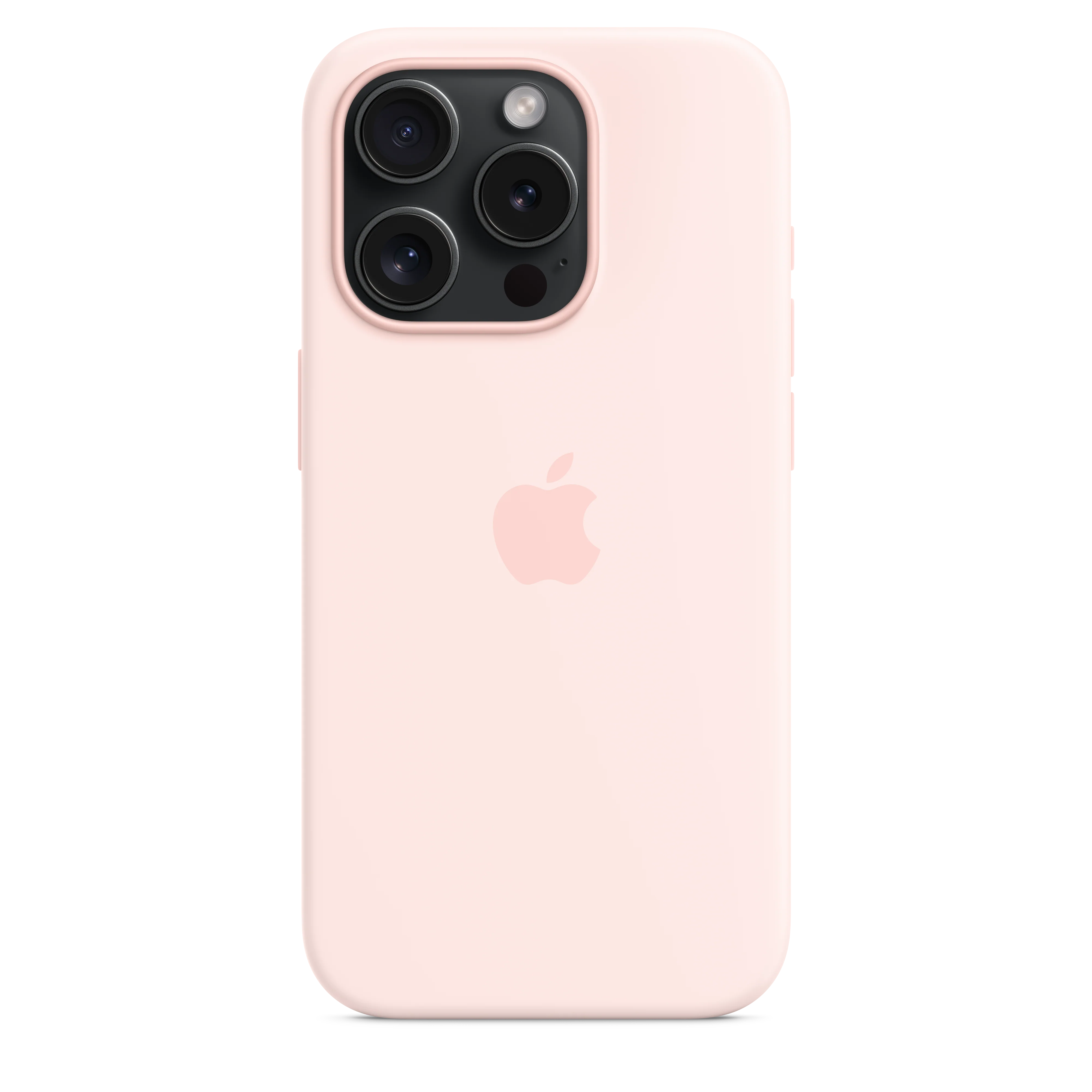غطاء سيليكون iPhone 15 Pro مع MagSafe - وردي فاتح - Image 4