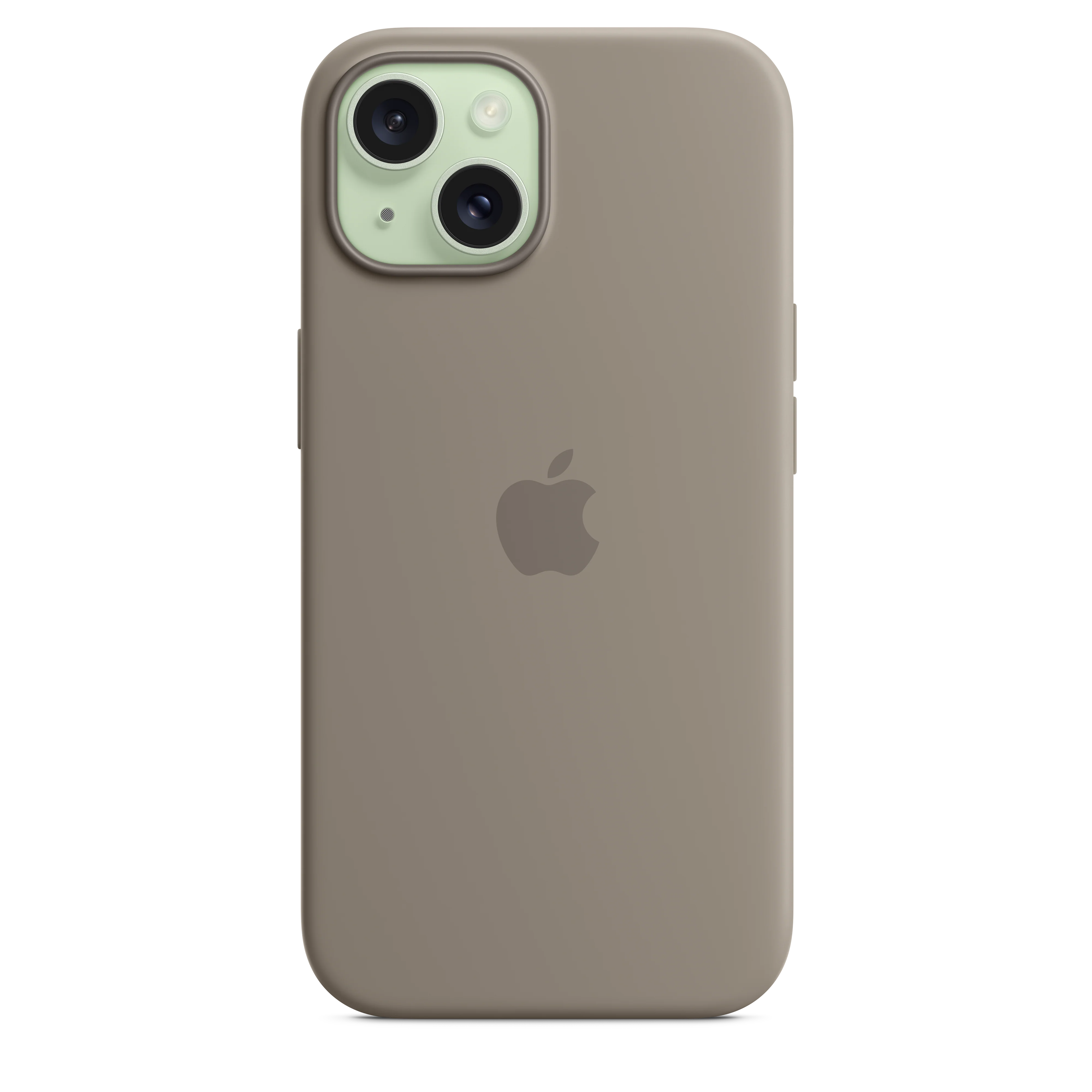 غطاء سيليكون لجهاز iPhone 15 مع MagSafe - طيني - Image 4