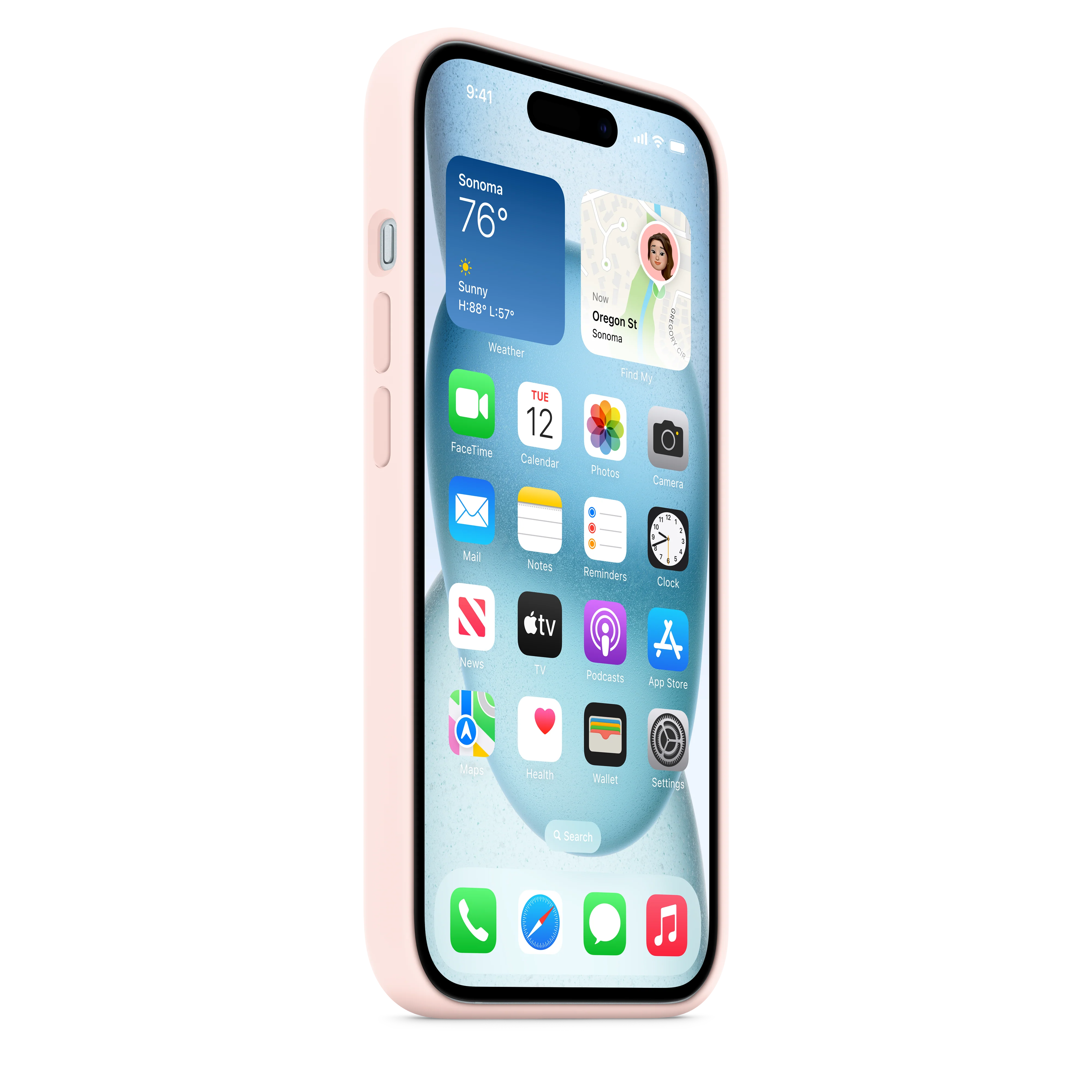 غطاء سيليكون iPhone 15 مع MagSafe - وردي فاتح - Image 7