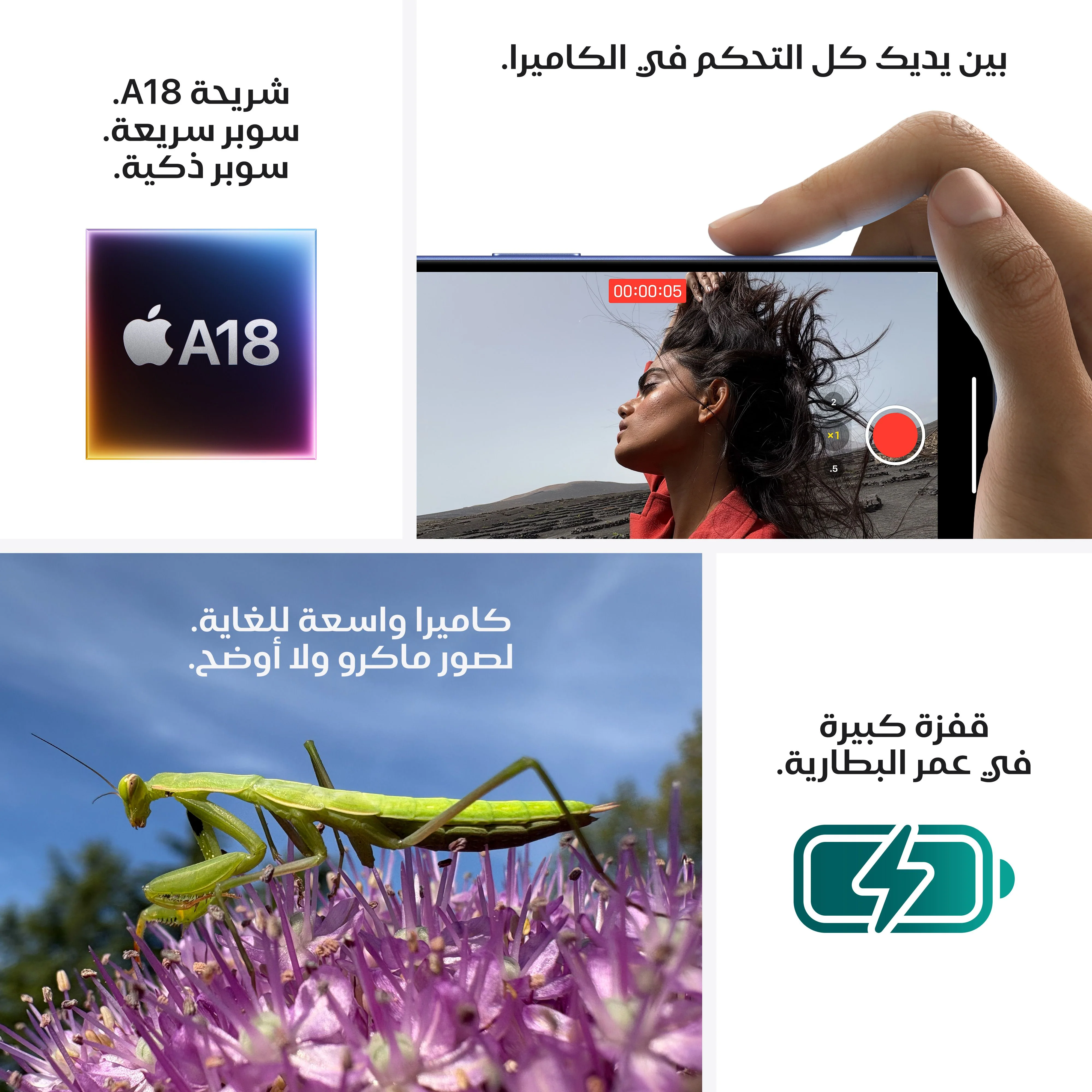 iPhone 16 من Apple (سعة تخزين 256 جيجابايت) - تيال - Image 8