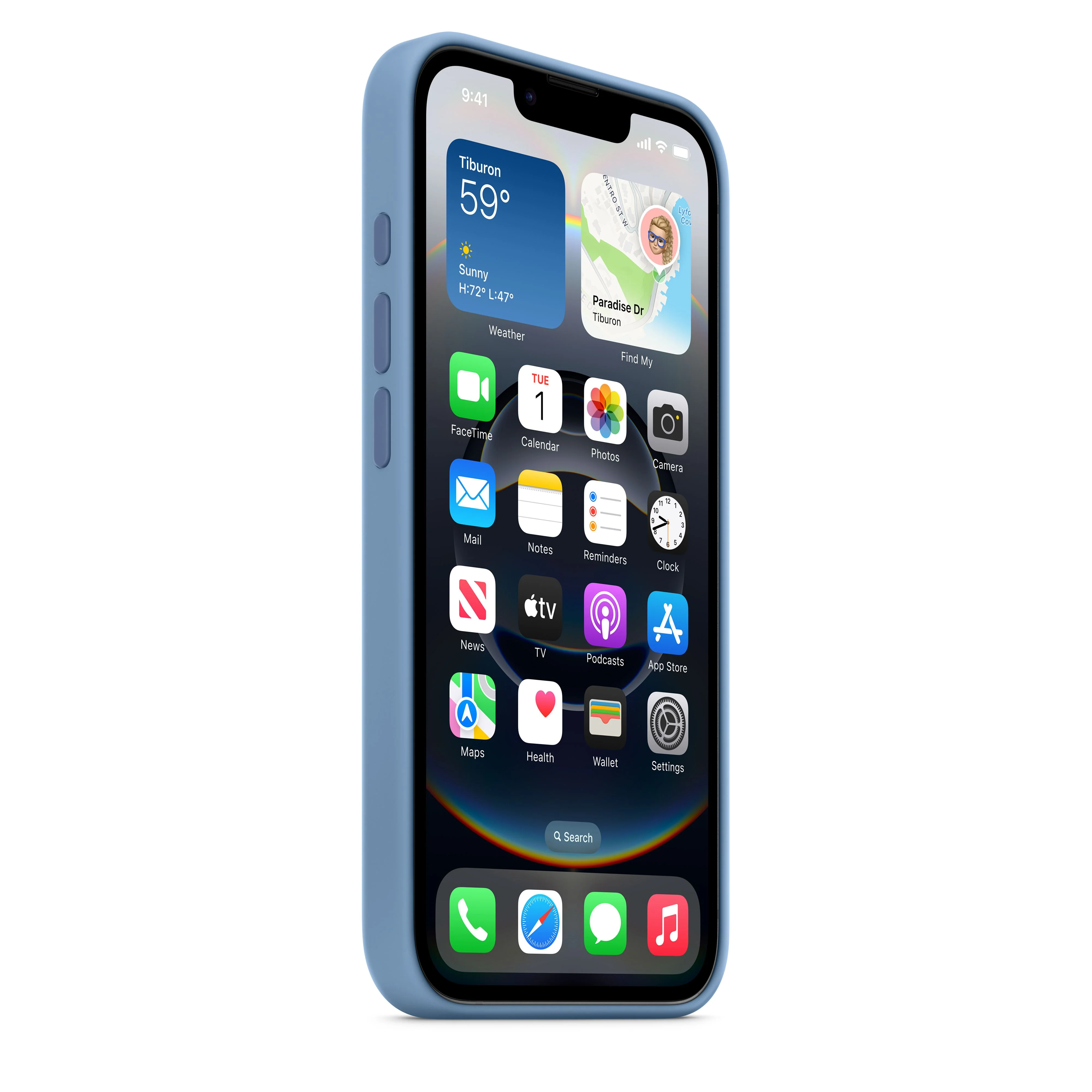 غطاء سيليكون iPhone 16e – أزرق شتوي - Image 3