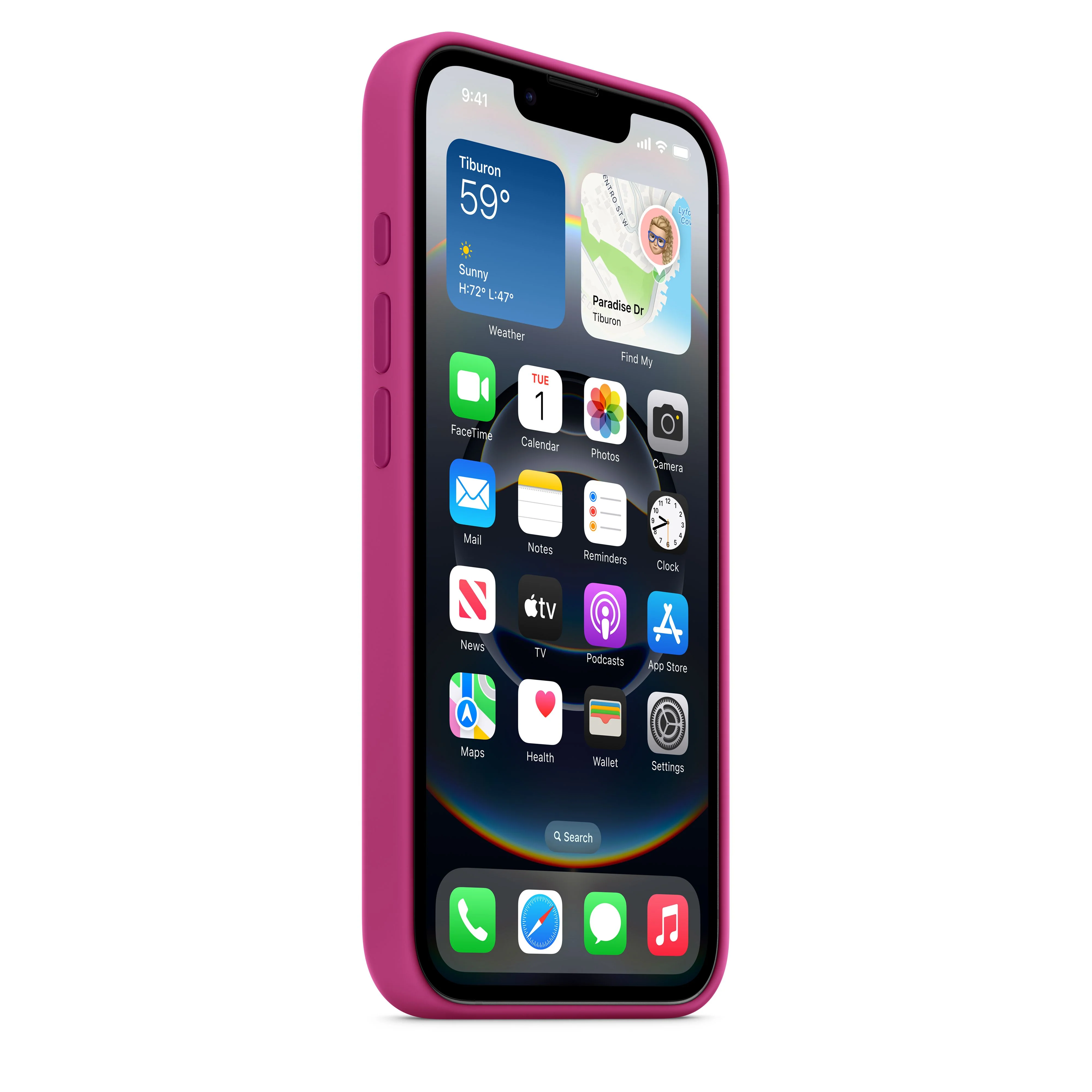 غطاء سيليكون لجهاز iPhone 16e – فوشيا - Image 3