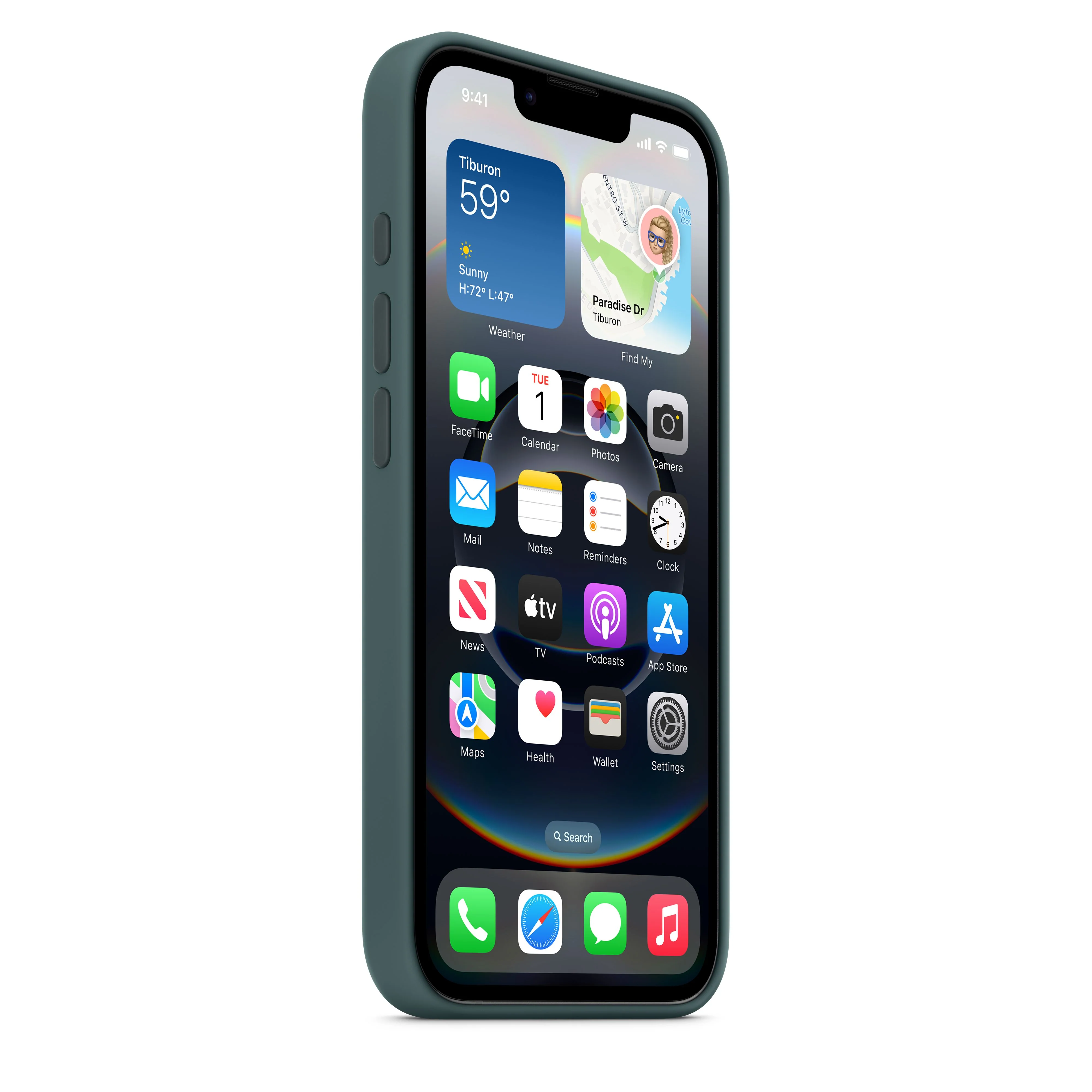 غطاء سيليكون iPhone 16e – أخضر بحيرة - Image 3