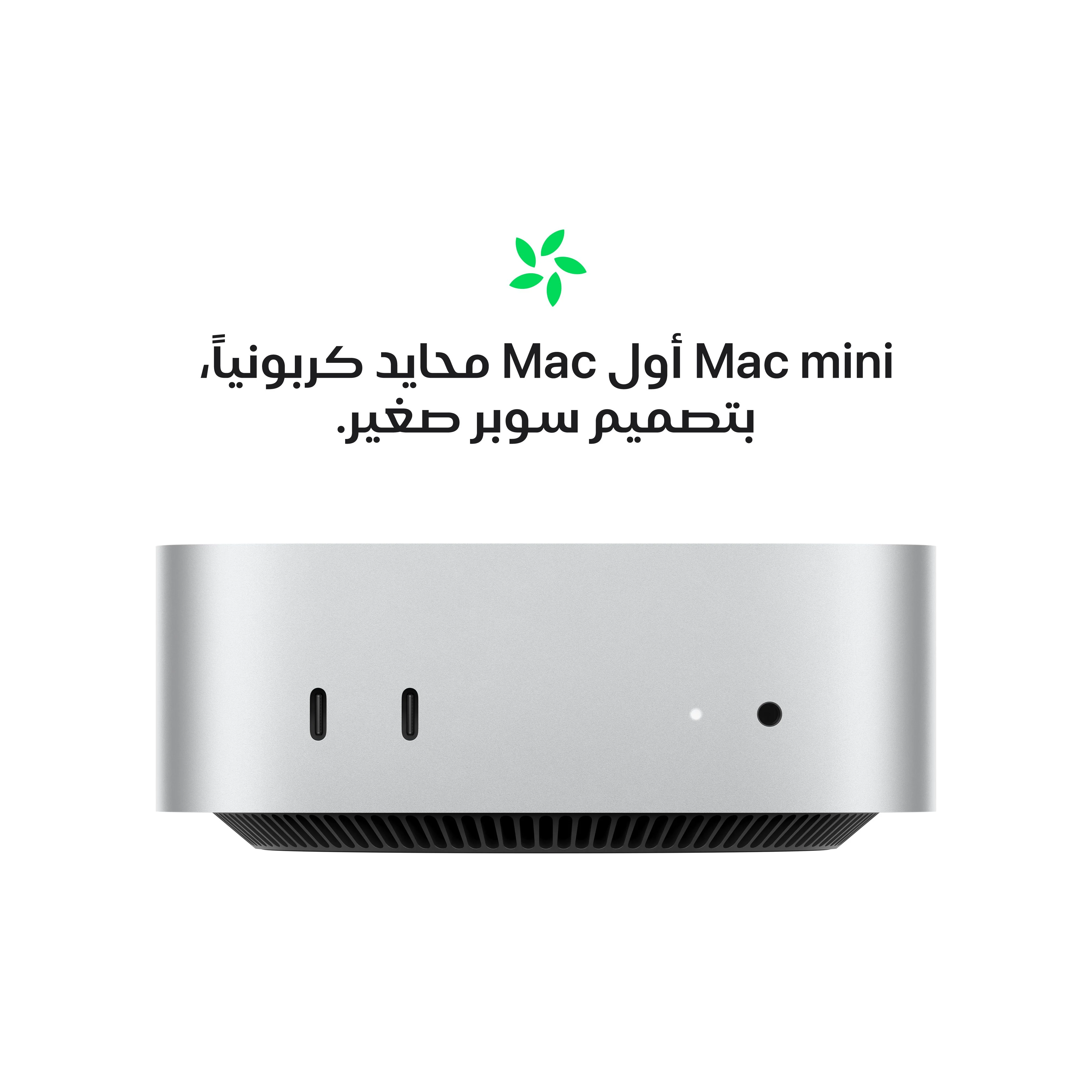 ماك ميني: شريحة Apple M4 بمعالج 10 نوى ووحدة معالجة رسومات 10 نوى، 256 جيجابايت SSD - فضي - Image 5